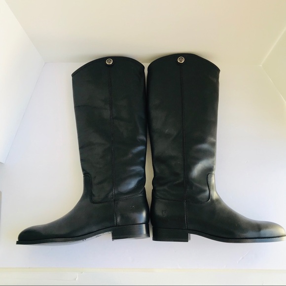 Frye Melissa Button 2 Riding boots Black Sz 9B EUC - Picture 9 of 11